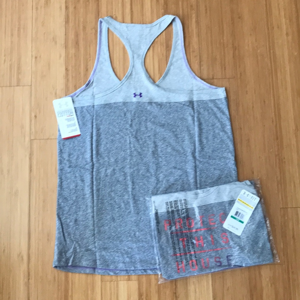 NWT Under Armour Charged Cotton Tank - Picture 3 of 4